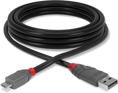 Кабель Lindy USB Type-A - micro-USB M/M 3 м Black (4002888367349)