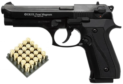 Стартовый шумовой пистолет Ekol Firat Magnum + 20 холостых патронов (9 мм)
