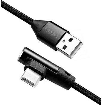 Кабель кутовий LogiLink USB Type-A - USB Type-C M/M 0.3 м Black (4052792052640)