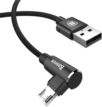 Kabel kątowy LogiLink USB Type-A - micro-USB M/M 0.3 m Black (4052792052688)