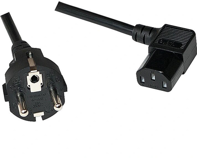 Kabel zasilający LogiLink CEE7/7 - IEC-C13 M/F 2 m Black (4052792038903)