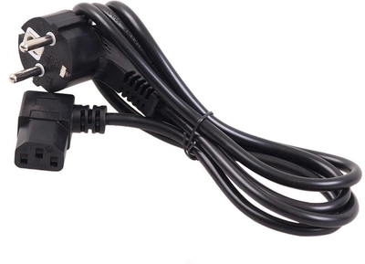 Kabel zasilający kątowy Maclean IEC-C13 - Schuko 3 m Black (5902211102441)