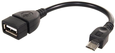 Кабель адаптер Maclean USB Type-A - micro-USB 0.15 м Black (5902211100850)