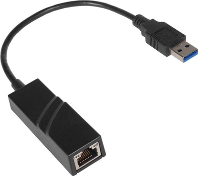 Kabel adapter Maclean USB Type-A 3.1 - LAN 0.15 m Black (5902211105268)