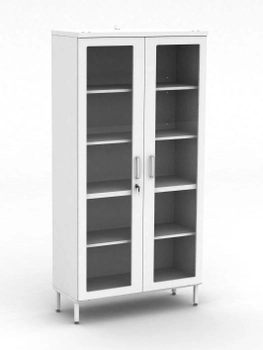 Шкаф медицинский металлический с прозрачными дверками Amed ШМ4.121