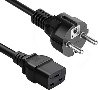 Kabel zasilający Manhattan CEE7/7 - IEC-C19 2.5 m Black (766623302821)