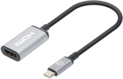 Kabel adapter Manhattan USB Type-C 3.2 - HDMI M/M 0.15 m Grey (766623153706)