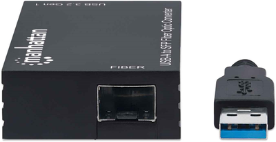 Кабель адаптер Manhattan USB Type-A - SFP 0.17 м Black (766623152297)