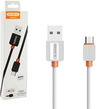 Kabel Somostel USB Type-A - micro-USB 2A 1 m White (5902012967683)