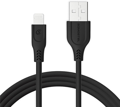 Kabel Somostel USB Type-A - Lightning 3.1A 3 m Black (5902012967539)