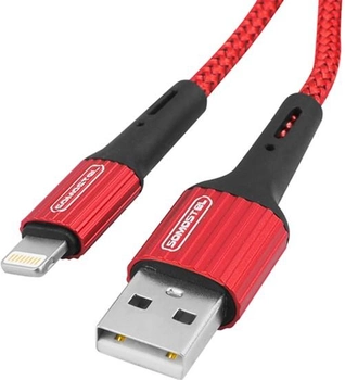 Kabel Somostel USB Type-A - Lightning 3.6A 1 m Red (5902012967515)