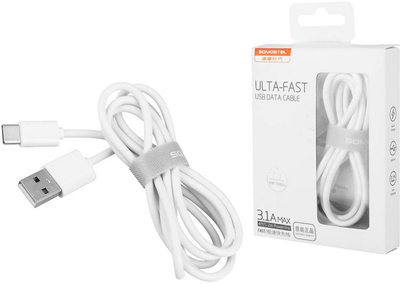 Kabel Somostel USB Type-A - USB Type-C 3.1A 1.2 m White (5902012968383)