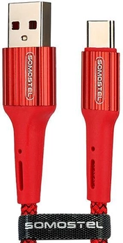 Кабель Somostel USB Type-A - USB Type-C 3.6A 1 м Red (5902012966730)