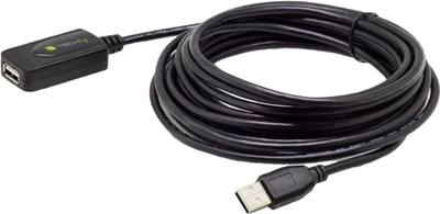 Kabel przedłużacz Techly USB Type-A M/F 20 m Black (8059018362220)