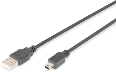 Kabel Digitus USB Type-A Type-A - mini B M/M 1 m Black (4016032282891)