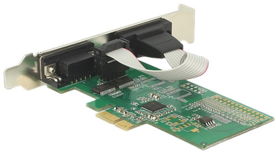 Karta rozszerzeń Delock PCIe 2 x Serial RS-232 (4043619895557)