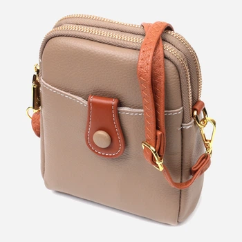 Сумка планшет женская кожаная Vintage leather-22271 Бежевая