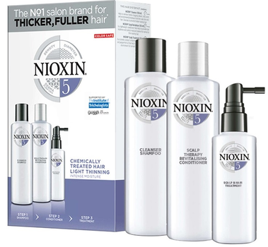 Zestaw do pielęgnacji włosów Nioxin System 5 szampon do włosów 150 ml + odżywka do włosów 150 ml + kuracja do włosów 50 ml (3614227273115)