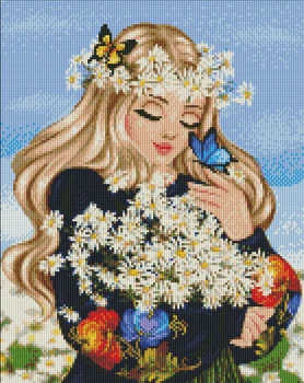 Набор с алмазной мозаикой Ideyka Ромашковое поле 40x50 см (AMO7625)