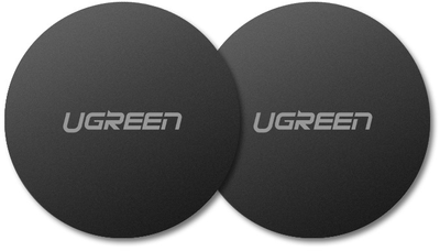 Пластини для тримача UGREEN LP123 Rounded Metal Plate for Magnetic Phone Stand 2 Pack Black (6957303838363)