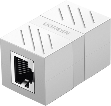З'єднувач витої пари Ugreen NW114 RJ-45 Ethernet Cable Extender Adapter White (6957303823116)