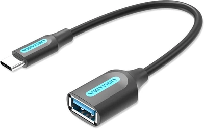 Kabel Vention USB 3.1 (Gen 1) Type-C - OTG USB 3.0 AF Black (6922794749412)