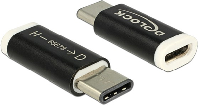 Адаптер Delock micro-USB Type-A - USB Type-C F/M Black (4043619656783)