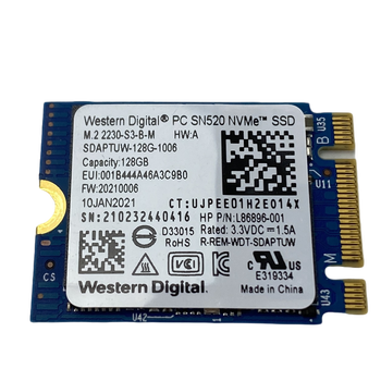 SSD накопитель Western Digital 128GB 2230 M.2 PCIe NVMe (L86896-001) g2