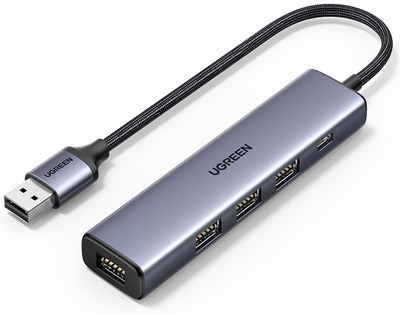 USB Hub Ugreen CM473 USB 3.0 to 4-Port USB 3.0 Hub Space Gray (6957303828050)