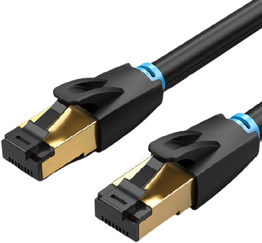 Patchcord Vention CAT8 SSTP Ethernet 1.5 m Black (6922794742826)