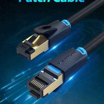 Патч-корд Vention CAT 8 SFTP Ethernet 8 м Black (6922794743564)