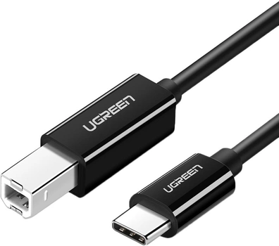Кабель Ugreen US241 USB Type-C 2.0 to USB Type-B 2.0 Print Cable 2 м Black (6957303854462)
