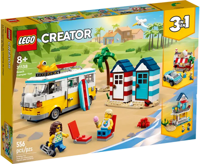 Zestaw klocków LEGO Creator Kamper na plaży 556 elementów (31138)