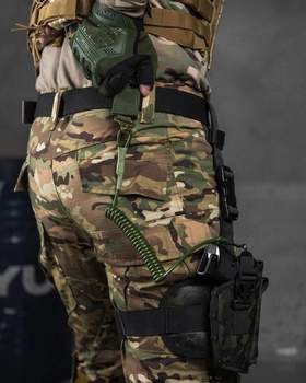 Тренчик пістолетний з фастексом, страхувальний шнур для пістолета, швидкознімний (паракорд) колір олива Вт7084