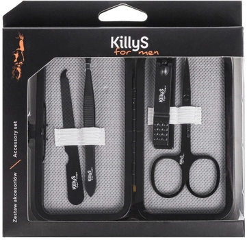 Набір KillyS For Men Accessory Set Ножиці + кусачки + пилка + пінцет (3031445009867)