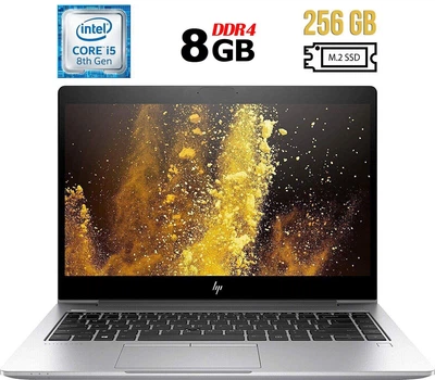 Ультрабук Б-клас HP EliteBook 840 G5 / 14" (1920x1080) IPS / Intel Core i5-8350U (4 (8) ядра по 1.7 - 3.6 GHz) / 8 GB DDR4 / 256 GB SSD M.2 / Intel UHD Graphics 620 / USB 3.1 / HDMI б/в