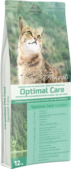 Сухой корм для взрослых кошек 1-7 лет Carpathian Pet Food Optimal Care с курицей и скумбрией 1.5 кг (4820111140961)
