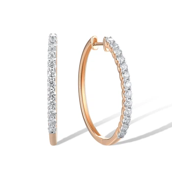 Серьги из красного золота с бриллиантами 1782399