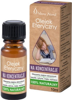 Olejek eteryczny Vera Nord Naturalny na polepszenie koncentracji 10 ml (5908282460589)