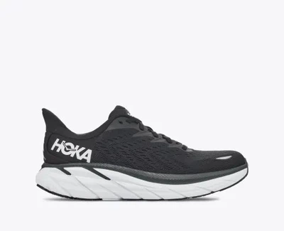 Женские кроссовки HOKA ONE ONE CLIFTON 8 1119394 BWHT 42 (EU 42, USA 9,5B, 26,5 см) черные с белым