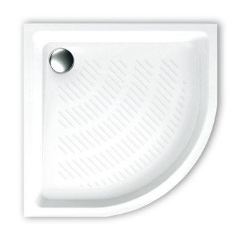Поддон для душевой кабины KOLLER POOL Round 80x80x15см полукруглый акриловый без сифона белый ROUND80R