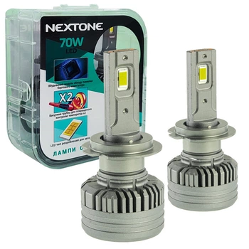 Лампа светодиодная для фар Nextone LED H7 6000K 18000LM L4 2 шт комплект