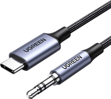 Кабель Ugreen CM450 USB Type-C Male to 3.5 мм Male Audio Cable with Chip 1 м Black (6957303821921)
