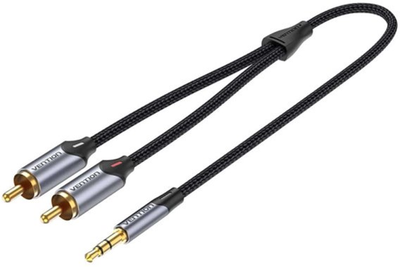Kabel Vention AUX 3.5 mm m – 2 x RCA m 1.5 m Black (6922794751453)