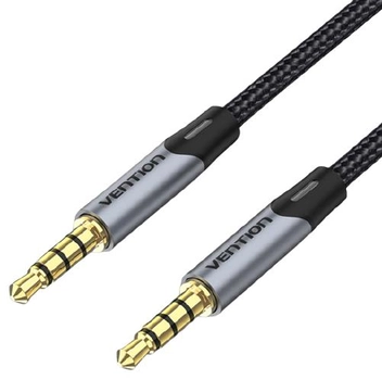 Kabel Vention TRRS Audio 3.5 mm Metal Type 1.5 m Black (6922794751279)