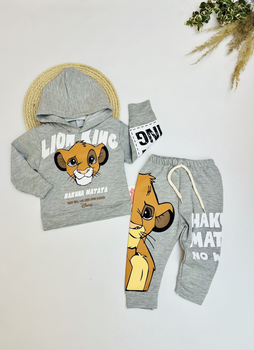 Костюм спортивний для хлопчиків Murat Baby Lion King 68-74 см Сірий