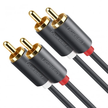 Мультимедійний кабель UGREEN 2RCA to 2RCA Audio Cable 3 м Black (AV104)