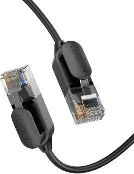 Патч корд Ugreen сетевой кабель 10 Гбит\с Ethernet RJ45 Cat 6a круглый 1М Black (NW122)