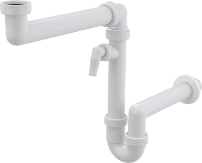 Сифон для кухонної мийки ALCA PLAST A872P з накидною гайкою 6/4" (8595580503420)