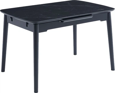 Стол обеденный Vetro Mebel TM-76 Черный оникс матовый (TM-76-black-onix/black)